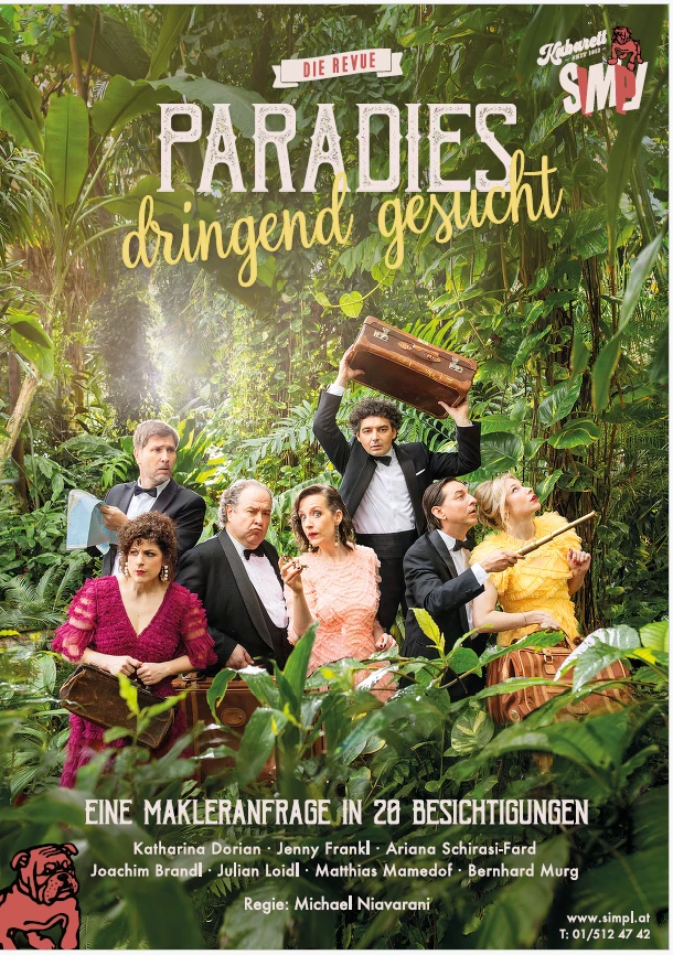 Flyer für "Paradies dringend gesucht"